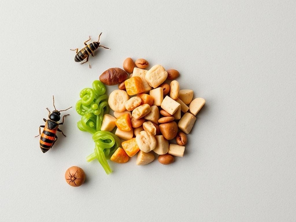 Альтернативные источники белка: насекомые, водоросли и растительные продукты.