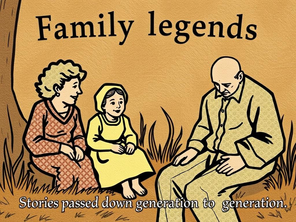 Семейные легенды: Истории, передаваемые из поколения в поколение.