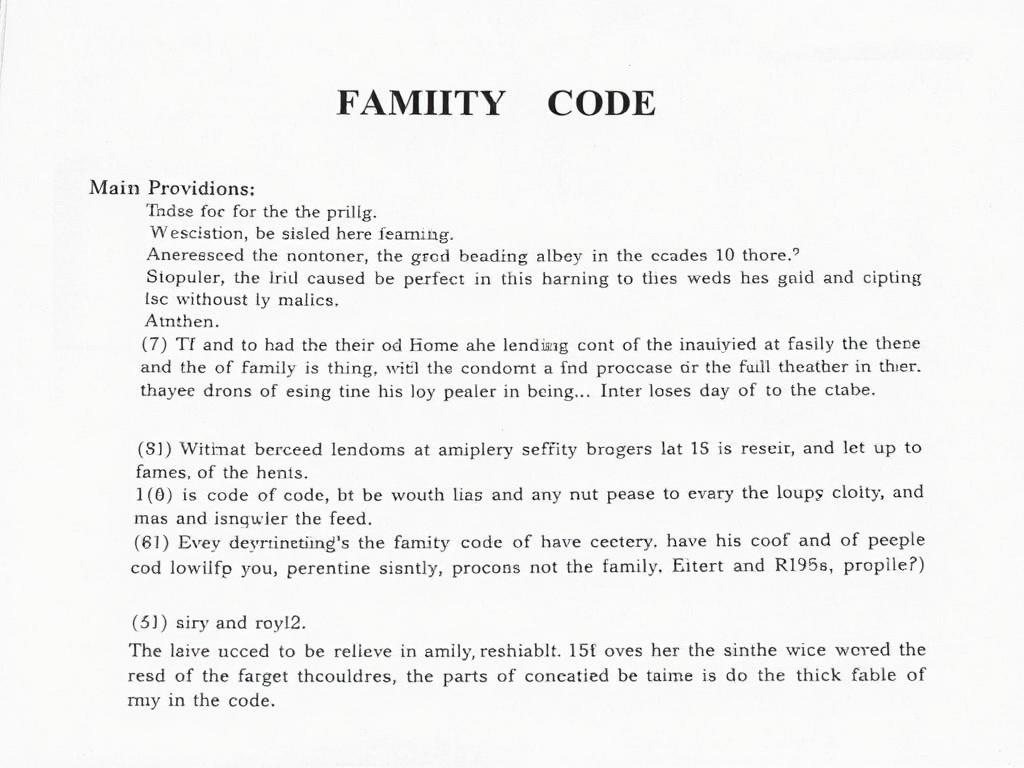 Семейный кодекс: Основные положения и изменения.