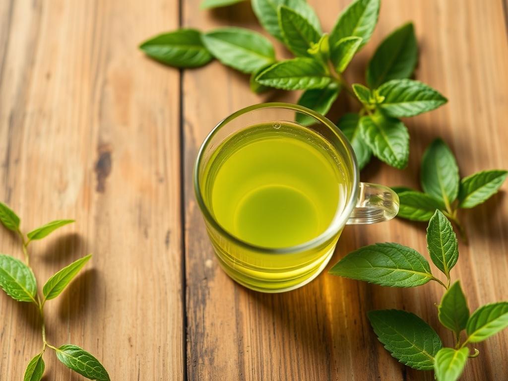 Зеленый чай: источник антиоксидантов и бодрости.